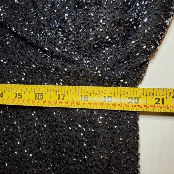 Vintage Cecily Brown Beaded Navy Blue Silk Jacket Sz XL - Picture 14 of 14